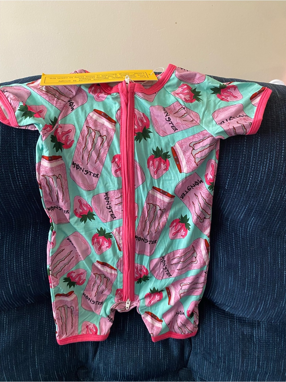 Girls monster one piece bamboo